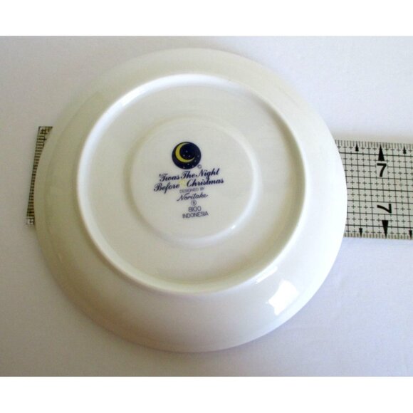 Noritake Twas the Night Before Christmas Cup & Saucer Scottie Dogs Snowy Village - Picture 7 of 8